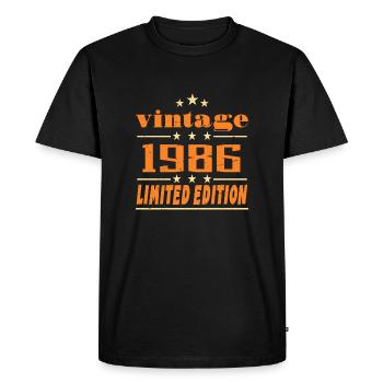 1986 Vintage Retro Birthday Bday Gift 1986 - T-shirt Premium bio Homme - noir - Devant - Nico (187cm)