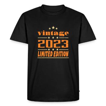 2023 Vintage Retro Birthday Bday Gift 2023 - Men's Premium Organic T-Shirt - black - Front - Nico (187cm)