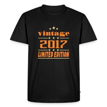 2017 Vintage Retro Birthday Bday Cadeau 2017 - T-shirt Premium bio Homme - noir - Devant - Nico (187cm)