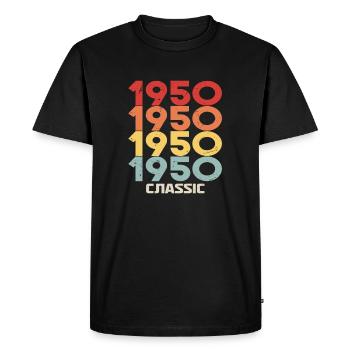 1950 Jubilee in classic vintage style 1950 - Men's Premium Organic T-Shirt - black - Front - Nico (187cm)