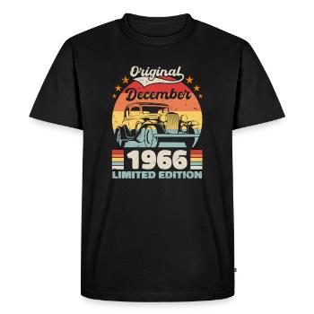 Décembre 1966 Cadeau d’anniversaire Décembre 1966 - T-shirt Premium bio Homme - noir - Devant - Nico (187cm)