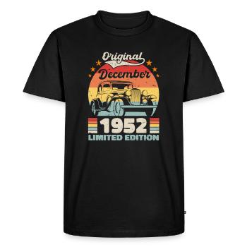 December 1952 Birthday present December 1952 - Men's Premium Organic T-Shirt - black - Front - Nico (187cm)