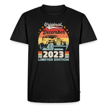 December 2023 Birthday Gift December 2023 - Men's Premium Organic T-Shirt - black - Front - Nico (187cm)