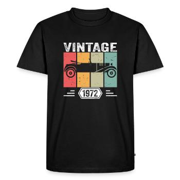 Classique depuis 1972, cadeau d’anniversaire de voiture ancienne 1972 - T-shirt Premium bio Homme - noir - Devant - Nico (187cm)