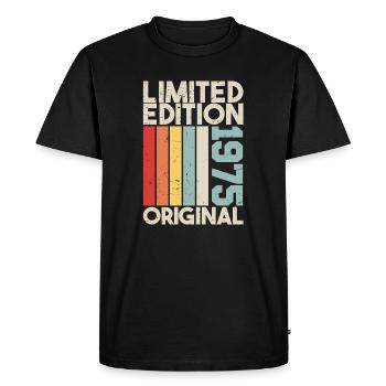 1975 - Cadeau d’anniversaire en édition limitée 1975 Original - T-shirt Premium bio Homme - noir - Devant - Nico (187cm)