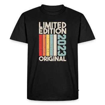 2023 - Limited Edition Birthday Gift 2023 Original - Men's Premium Organic T-Shirt - black - Front - Nico (187cm)