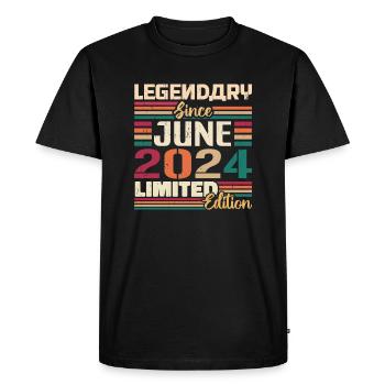 Légendaire Juin 2024 Edition Limitée Juin 2024 - T-shirt Premium bio Homme - noir - Devant - Nico (187cm)