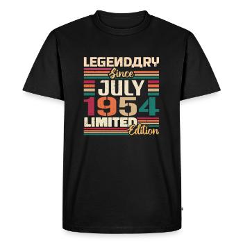 Juillet 1954 Anniversaire Juillet 1954 Juillet Année - T-shirt Premium bio Homme - noir - Devant - Nico (187cm)