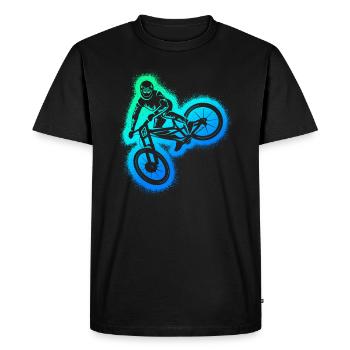 MTB Mountain Bike Downhill Boys Mountain Bike - Men's Premium Organic T-Shirt - black - Front - Nico (187cm)