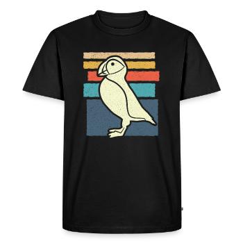 Macareux de Papageitaucher Macareux de Papageientaucher Macareux - T-shirt Premium bio Homme - noir - Devant - Nico (187cm)