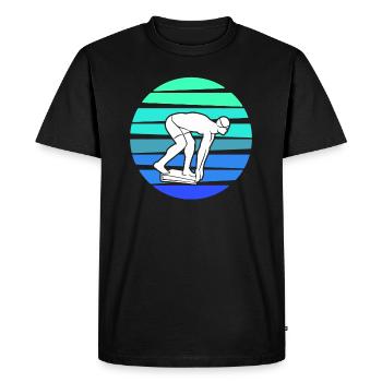 Nageurs Natation Sports Natation Hommes - T-shirt Premium bio Homme - noir - Devant - Nico (187cm)