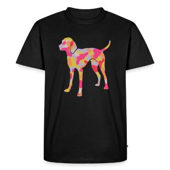Braque de Weimar Chiens Chien Maman Braque de Weimar Fille - T-shirt Premium bio Homme - noir - Devant - Nico (187cm)