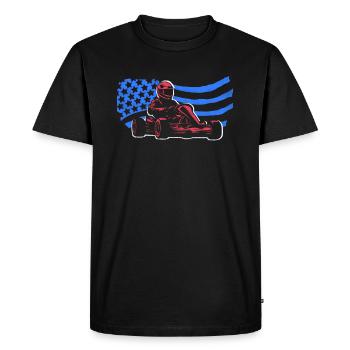 Kart Racing USA Go Karts Hommes Garçons Go-Kart - T-shirt Premium bio Homme - noir - Devant - Nico (187cm)