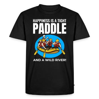 Rafting Team Raft Eau Vive Rafter Paddle Drôle - T-shirt Premium bio Homme - noir - Devant - Nico (187cm)