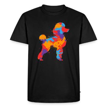 Poodle Colorful Lover Dog Lover Dog Poodle - Men's Premium Organic T-Shirt - black - Front - Nico (187cm)