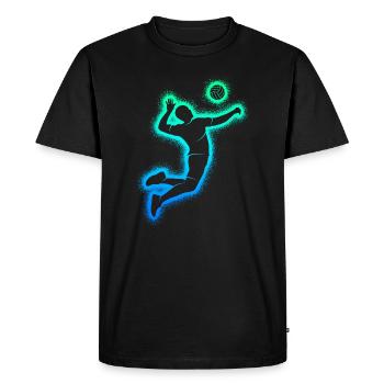 Volley-ball Joueurs de volley-ball Joueurs de volley-ball Garçons - T-shirt Premium bio Homme - noir - Devant - Nico (187cm)