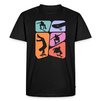Skateboarder Skating Skater Skateboard Kids - Men's Premium Organic T-Shirt - black - Front - Nico (187cm)