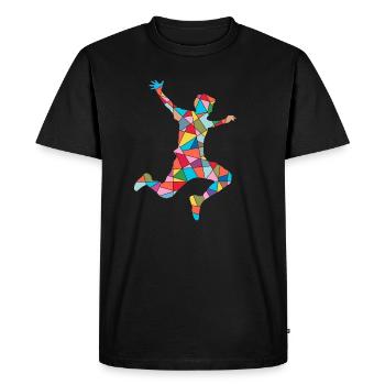 Parkour Running Freerunning Colorful Freerunner - Men's Premium Organic T-Shirt - black - Front - Nico (187cm)