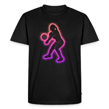 Joueuse de volley-ball Filles Joueuse de volley-ball - T-shirt Premium bio Homme - noir - Devant - Nico (187cm)