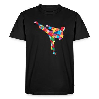 Taekwondo Martial Arts Kickboxer Kids Karate - Men's Premium Organic T-Shirt - black - Front - Nico (187cm)