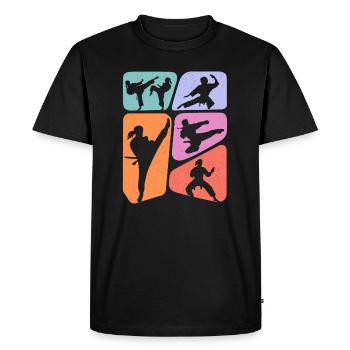 Karate Girl Martial Artist Kids Taekwondo Girl - Men's Premium Organic T-Shirt - black - Front - Nico (187cm)