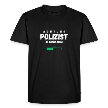 Attention Police Officer In Training Loading - Men's Premium Organic T-Shirt - black - Front - Nico (187cm)