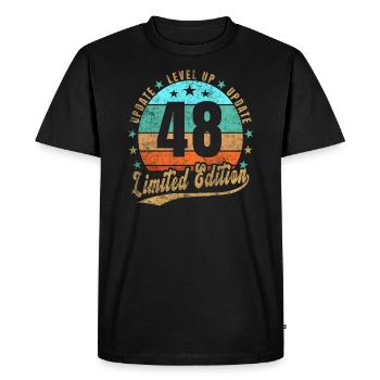 Update Level Up 48 Years Limited Edition Retro - Men's Premium Organic T-Shirt - black - Front - Nico (187cm)