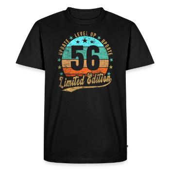 Update Level Up 56 Years Limited Edition Retro - Men's Premium Organic T-Shirt - black - Front - Nico (187cm)