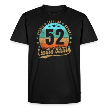 Update Level Up 52 Years Limited Edition Retro - Men's Premium Organic T-Shirt - black - Front - Nico (187cm)