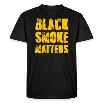 Black Smoke Matters | Trucker - Men's Premium Organic T-Shirt - black - Front - Nico (187cm)