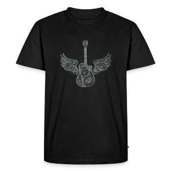 Ornamental Guitar with Wings of Life Guitar Player - T-shirt Premium bio Homme - noir - Devant - Nico (187cm)