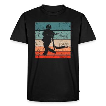 Briflip Stunt Scooter Trick Clothing Vintage Retro - Men's Premium Organic T-Shirt - black - Front - Nico (187cm)