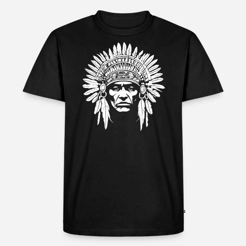 Chieftain - Männer Premium Bio T-Shirt - Schwarz