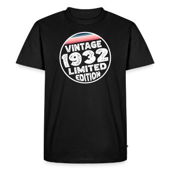 Édition limitée depuis 1932 Cadeau d’anniversaire - T-shirt Premium bio Homme - noir - Devant - Nico (187cm)