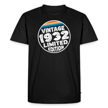 Édition limitée depuis 1932 Cadeau d’anniversaire - T-shirt Premium bio Homme - noir - Devant - Nico (187cm)