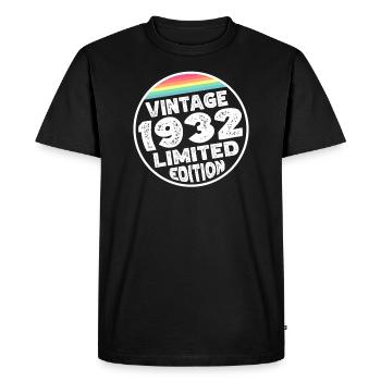 Édition limitée depuis 1932 Cadeau d’anniversaire - T-shirt Premium bio Homme - noir - Devant - Nico (187cm)