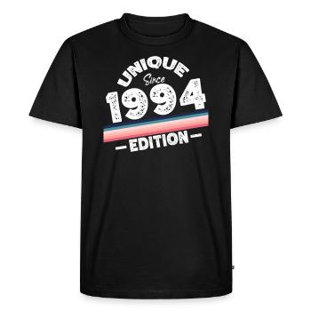 Unique Since 1994 Edition Birthday Vintage 1994 - Men's Premium Organic T-Shirt - black - Front - Nico (187cm)