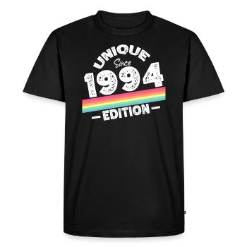 Unique Since 1994 Edition Birthday Vintage 1994 - Men's Premium Organic T-Shirt - black - Front - Nico (187cm)