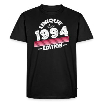 Unique Since 1994 Edition Birthday Vintage 1994 - Men's Premium Organic T-Shirt - black - Front - Nico (187cm)