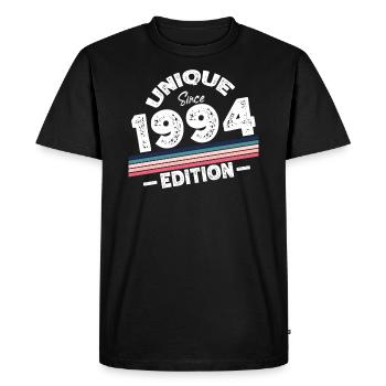 Unique Since 1994 Edition Birthday Vintage 1994 - Men's Premium Organic T-Shirt - black - Front - Nico (187cm)