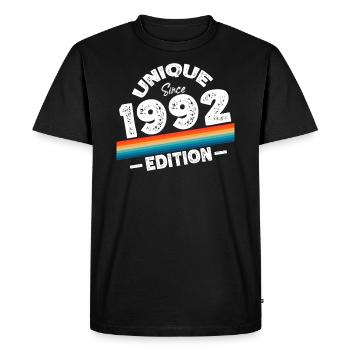 Unique Since 1992 Edition Birthday Vintage 1992 - Men's Premium Organic T-Shirt - black - Front - Nico (187cm)