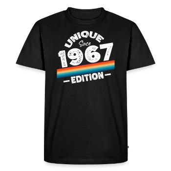 Unique Since 1967 Edition Birthday Vintage 1967 - Men's Premium Organic T-Shirt - black - Front - Nico (187cm)