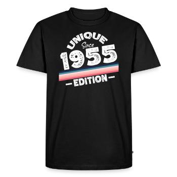 Unique Since 1955 Edition Birthday Vintage 1955 - Men's Premium Organic T-Shirt - black - Front - Nico (187cm)