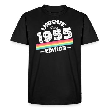 Unique Since 1955 Edition Birthday Vintage 1955 - Men's Premium Organic T-Shirt - black - Front - Nico (187cm)