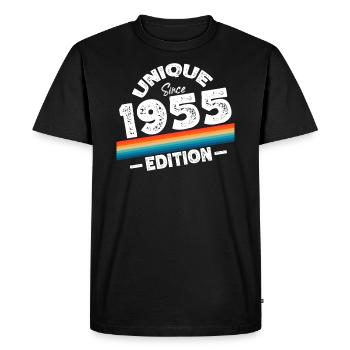 Unique Since 1955 Edition Birthday Vintage 1955 - Men's Premium Organic T-Shirt - black - Front - Nico (187cm)