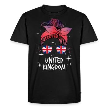 Royaume-Uni - T-shirt Premium bio Homme - noir - Devant - Nico (187cm)
