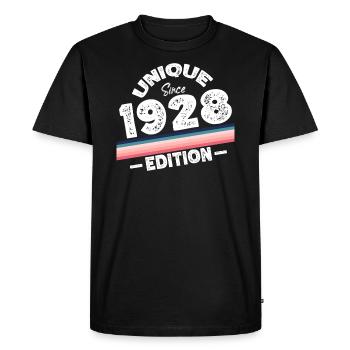 Unique Since 1928 Edition Birthday Vintage 1928 - Men's Premium Organic T-Shirt - black - Front - Nico (187cm)