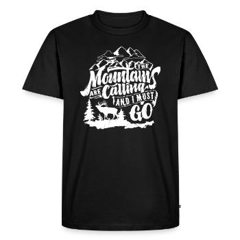 Les montagnes appelant et je dois aller - T-shirt Premium bio Homme - noir - Devant - Nico (187cm)