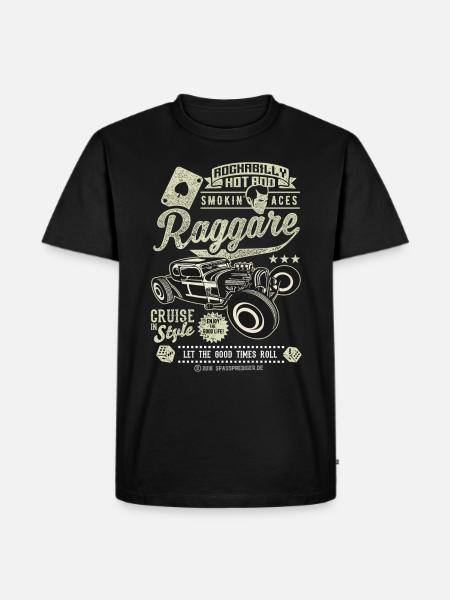 Raggare T-shirt Rockabilly Design för fans - Ekologisk premium-T-shirt herr - svart