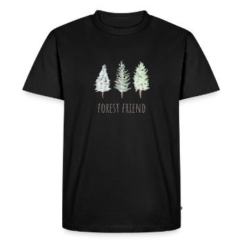 Ami de la forêt - T-shirt Premium bio Homme - noir - Devant - Nico (187cm)